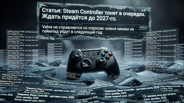Steam Controller тонет в очередях. Ждать придётся до 2027-го